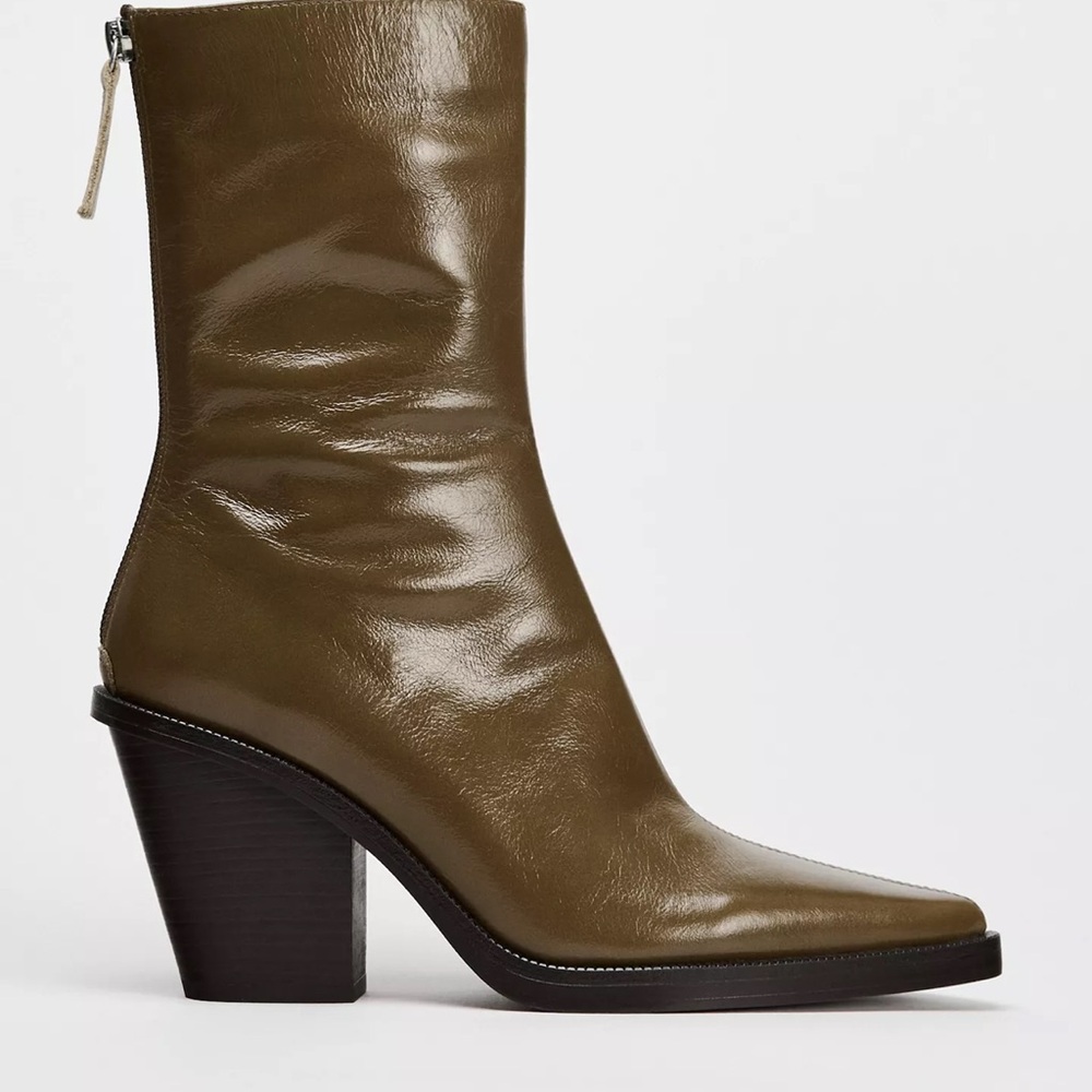 Zara Western Style Mid Shaft Boot
